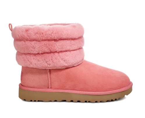 fluff mini quilted uggs peach